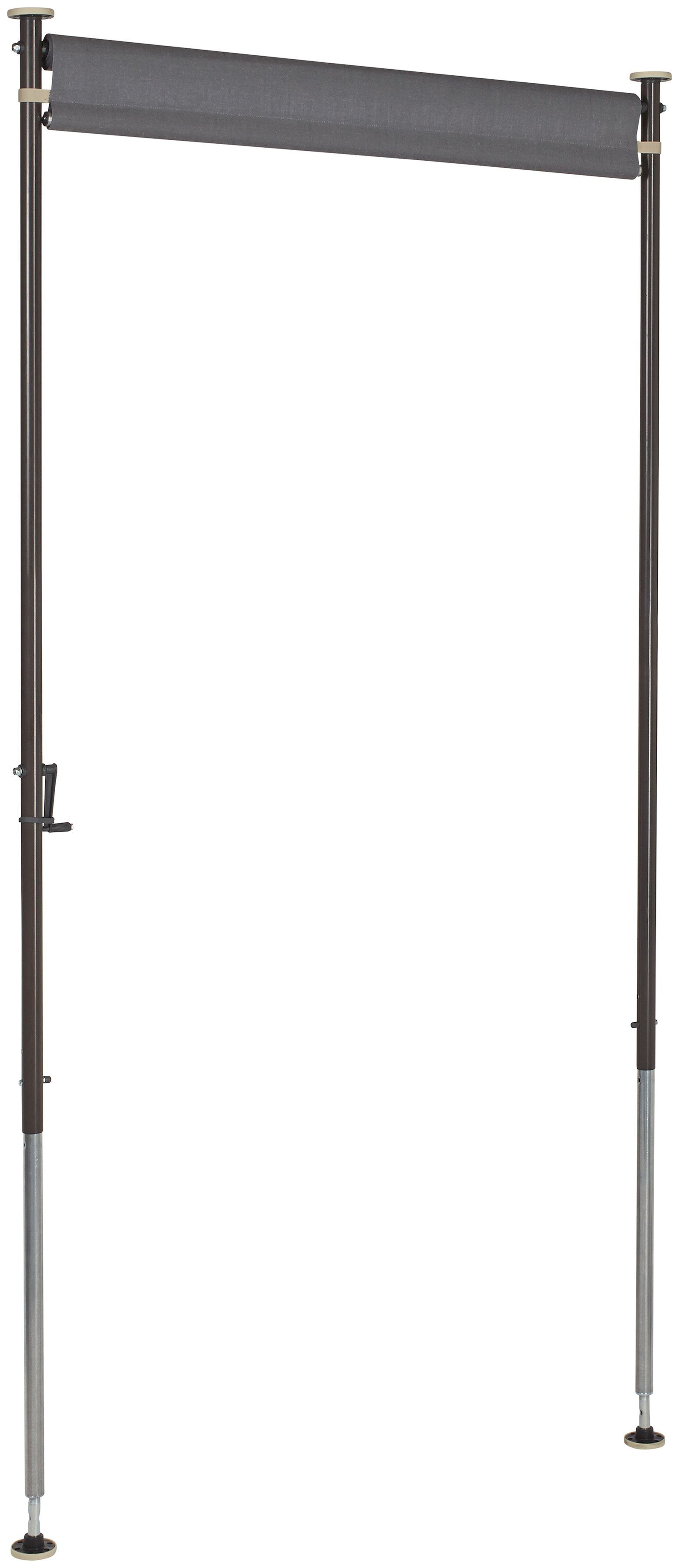 Angerer Freizeitmöbel Klemm-Senkrechtmarkise grau, BxH: 150x275 cm