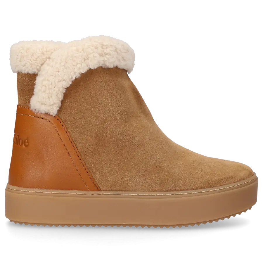 SEE BY CHLOÉ - Snowboots JULIET Veloursleder - beige
