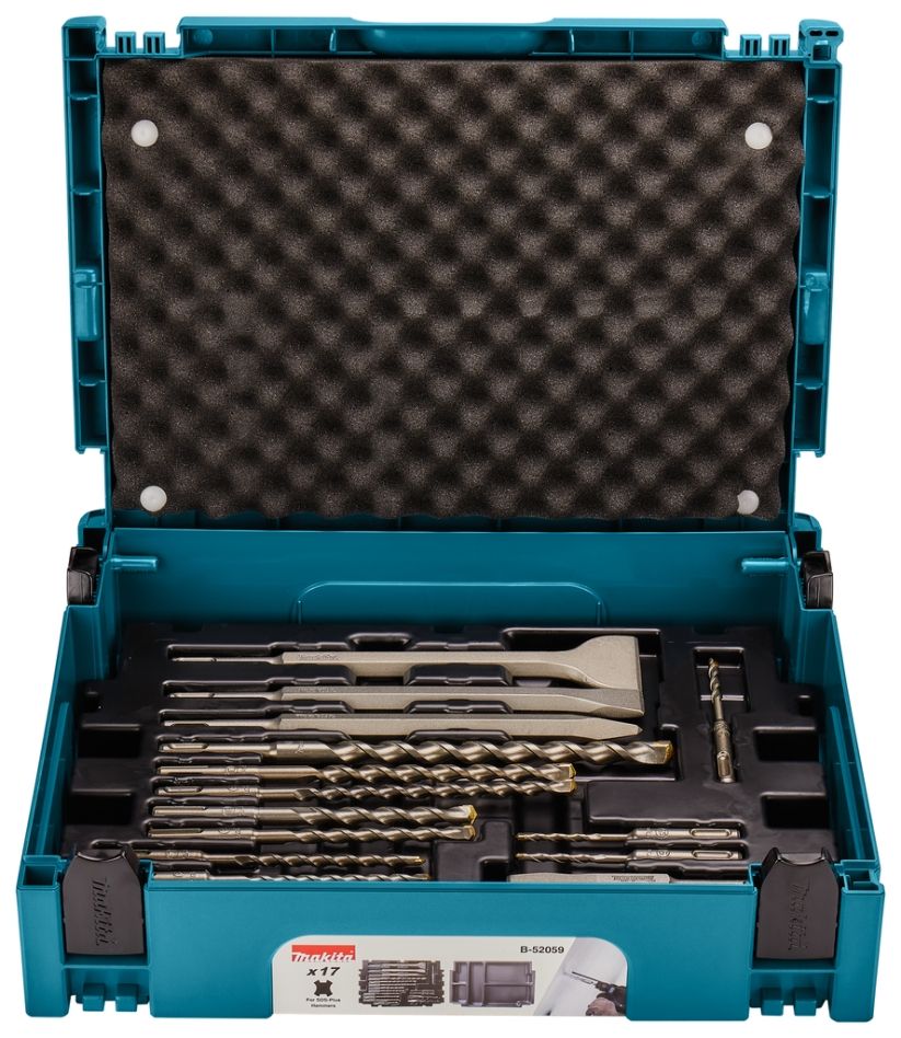 Accessori Makita B-52059 Set di punte/scalpelli da 17 pezzi SDS-PLUS, in Mbox1