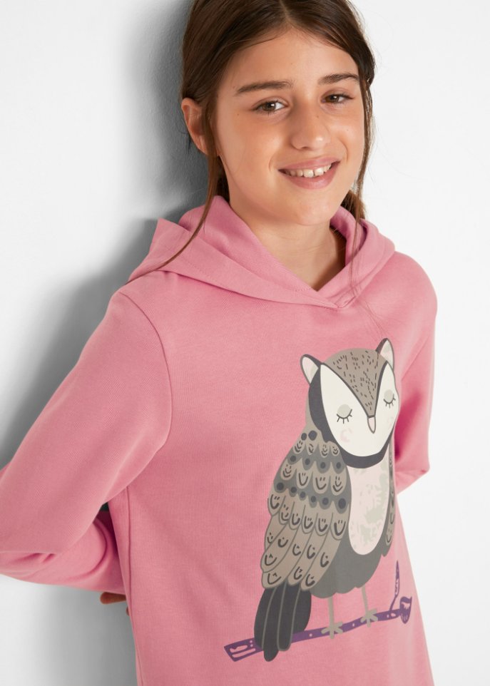 Mädchen Kapuzen-Sweatshirt aus Bio-Baumwolle