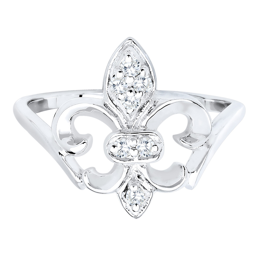 Elli Elli Bague Lilie Zirkonia 925 Sterling Silber Bague