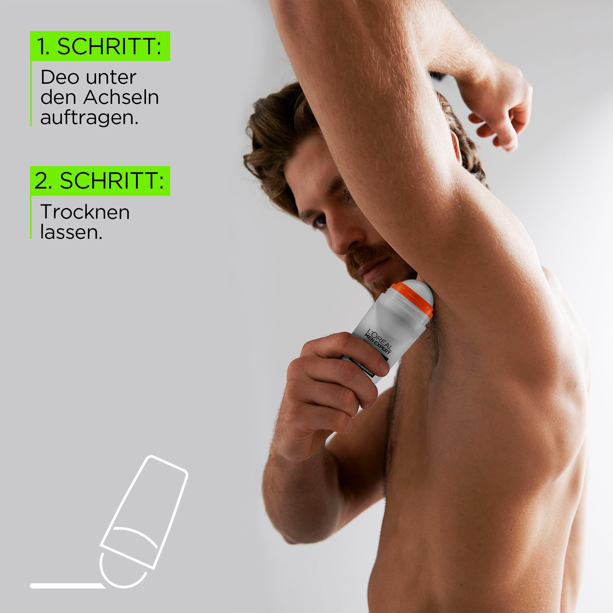 L'ORÉAL PARIS MEN EXPERT Deo-Roller Shirt Control, Schützt vor weißen Rückständen & Textilverhärtungen
