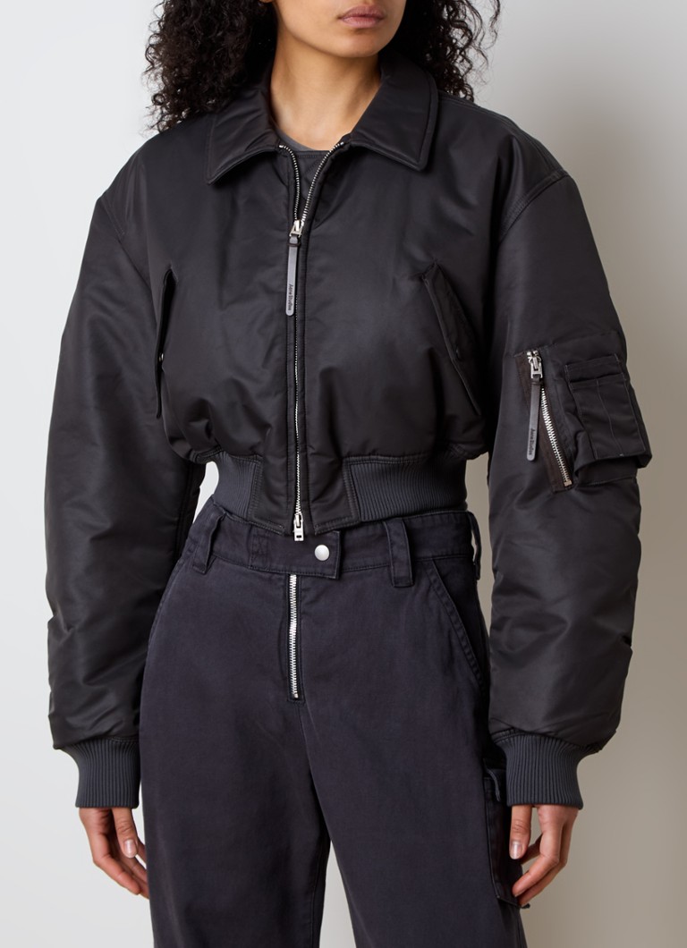 Jachetă bomber scurtă Acne Studios cu buzunare cu clapă