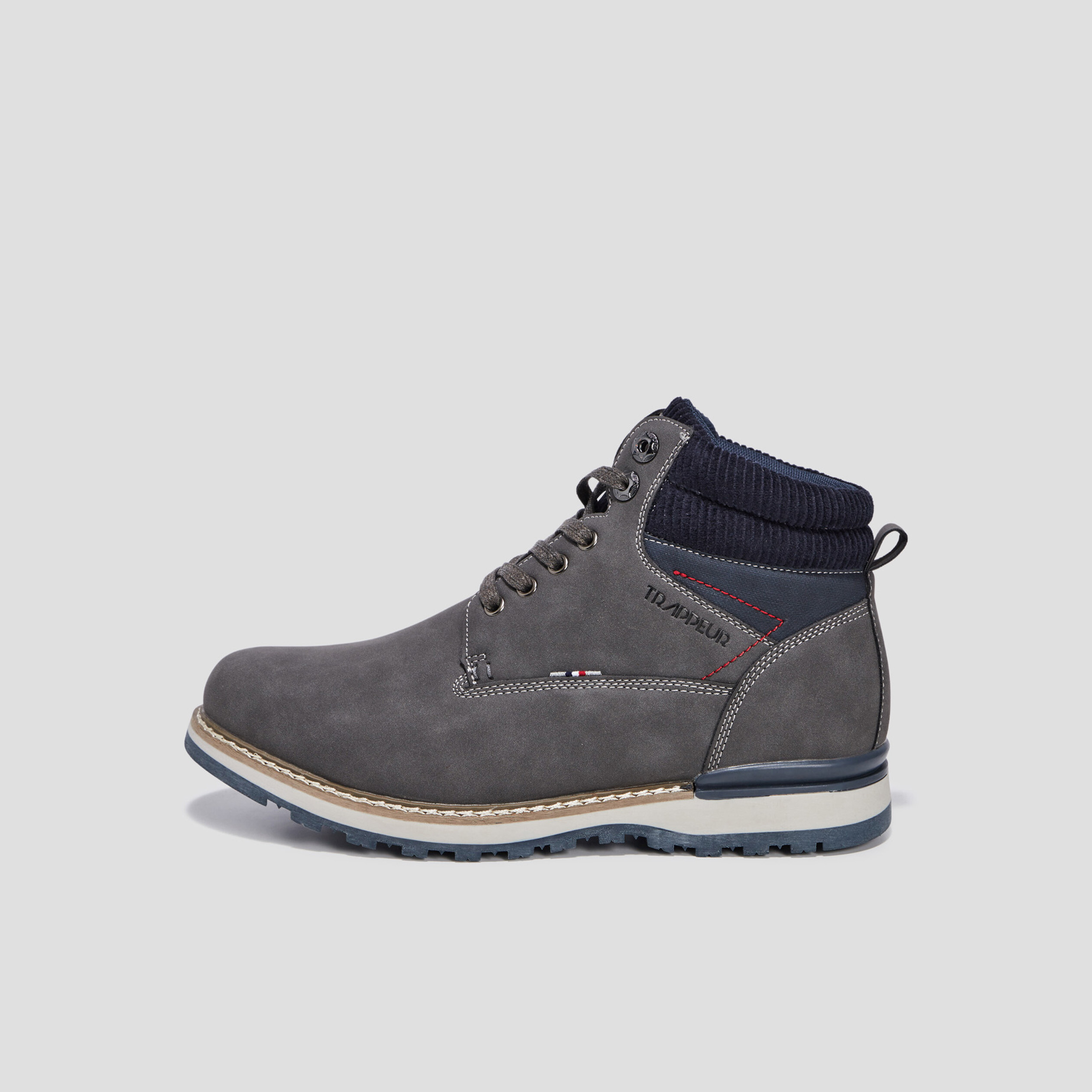 Bottines à lacets Trappeur gris homme | La Halle