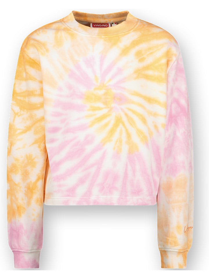 Vingino Sweatshirt in Rosa/ Gelb/ Weiß günstig kaufen