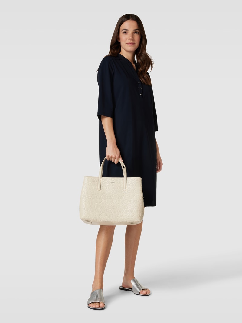 Tote Bag mit abnehmbarem Schulterriemen in beige