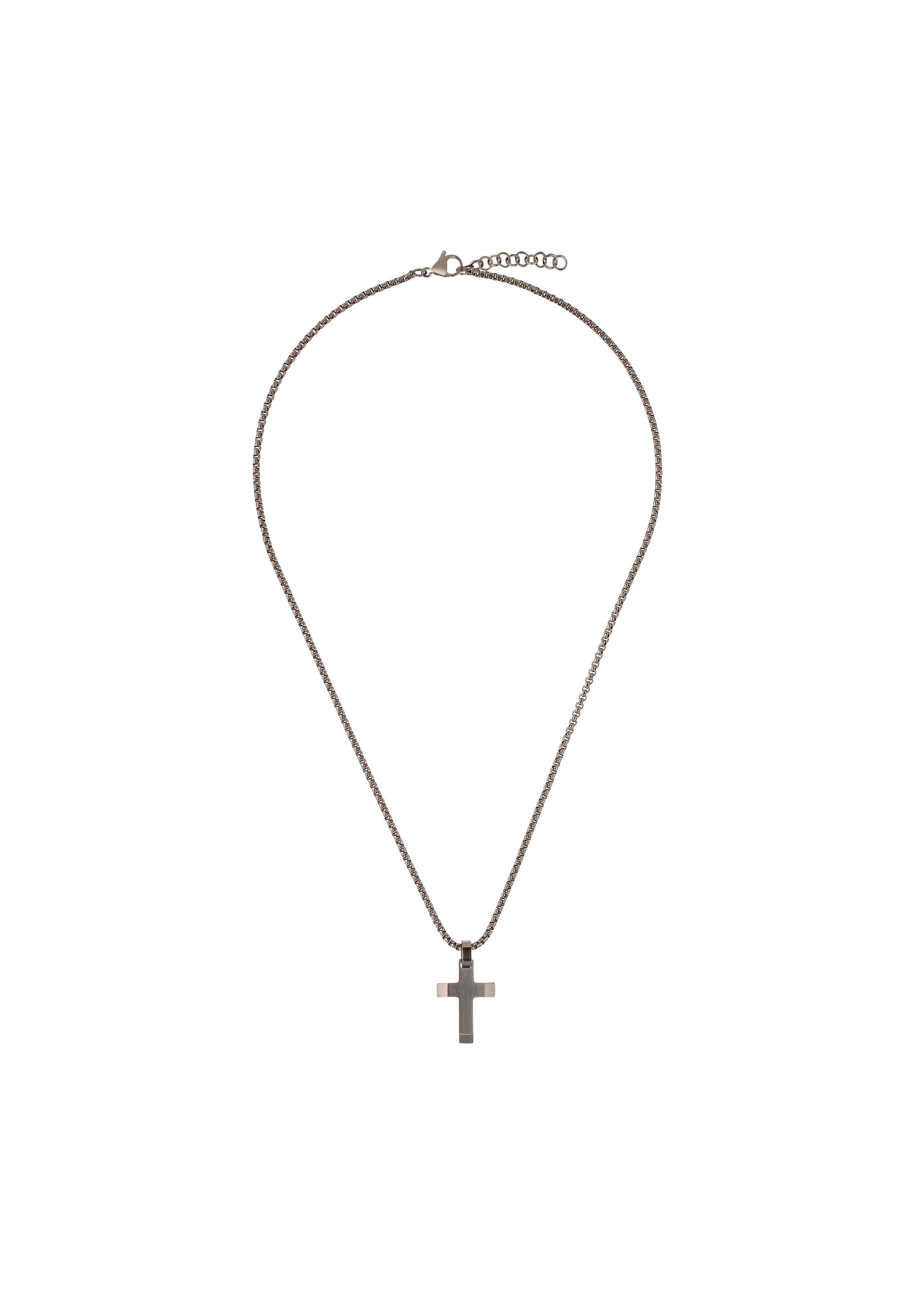 Edelstahlkette mit Kreuz-Anhänger  6008023-95B0