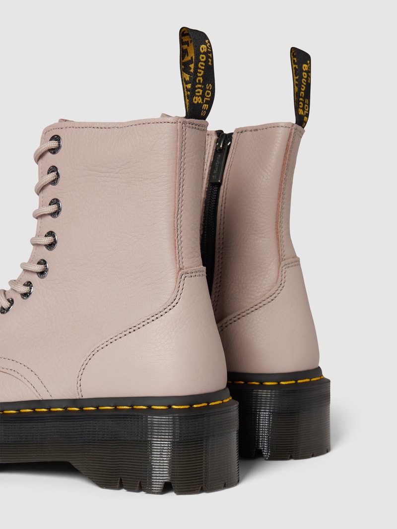 Schnürstiefel mit Zugschlaufe Modell 'Jadon III' in beige