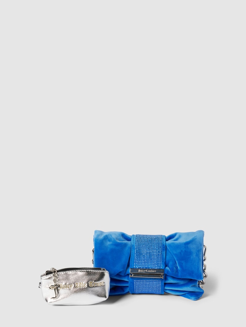 Handtasche mit Label-Detail Modell 'DAHLIA' in blau