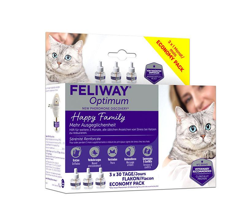 Feliway Beruhigungsmittel Feliway Optimum 3 x 48 Nachfüllflakon Vorteilspack