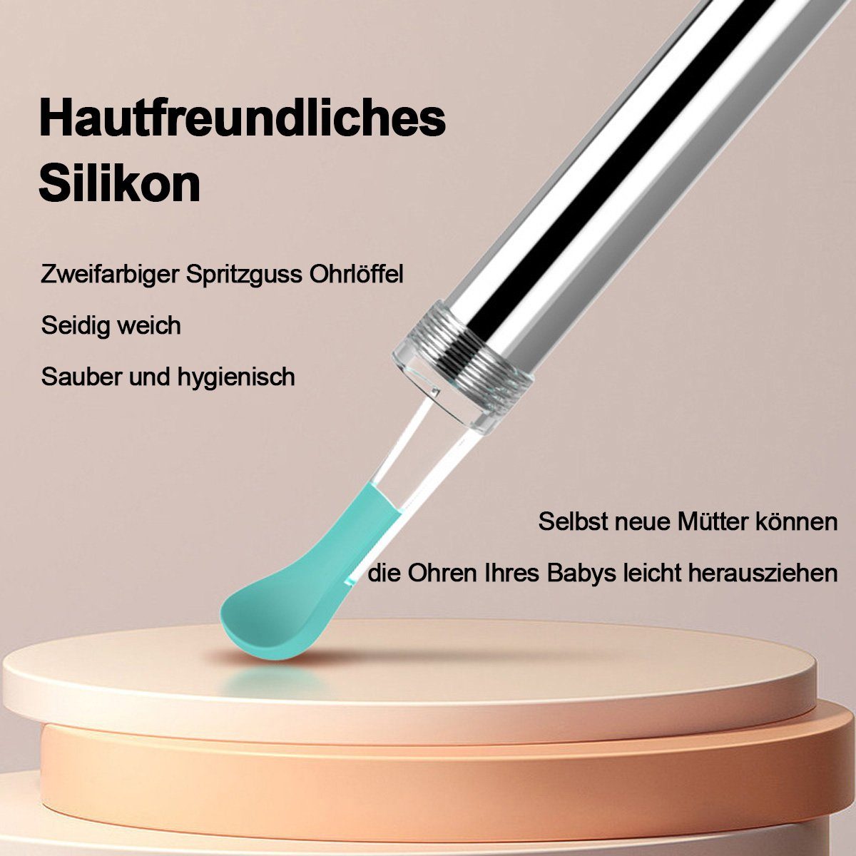 flowgoer Ohrenreiniger 1080P WiFi-Ohrreiniger, Ohrenschmalz-Entferner-Otoskop, 1-tlg., mit Kamera, IP67, wasserdichtem Endoskop, Ohr-Otoskop