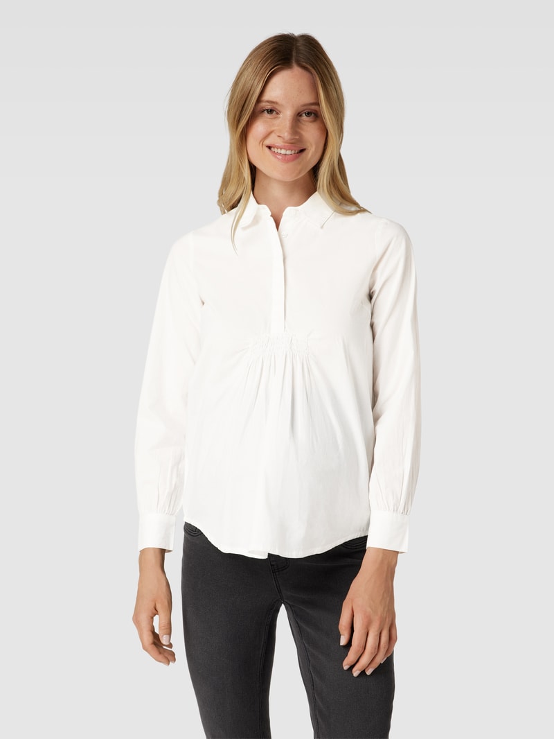 Umstands-Bluse mit Bindegürtel Modell 'LETICIA' in weiß