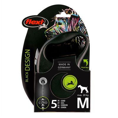 flexi Black Design Seil-Leine schwarz, 5 m