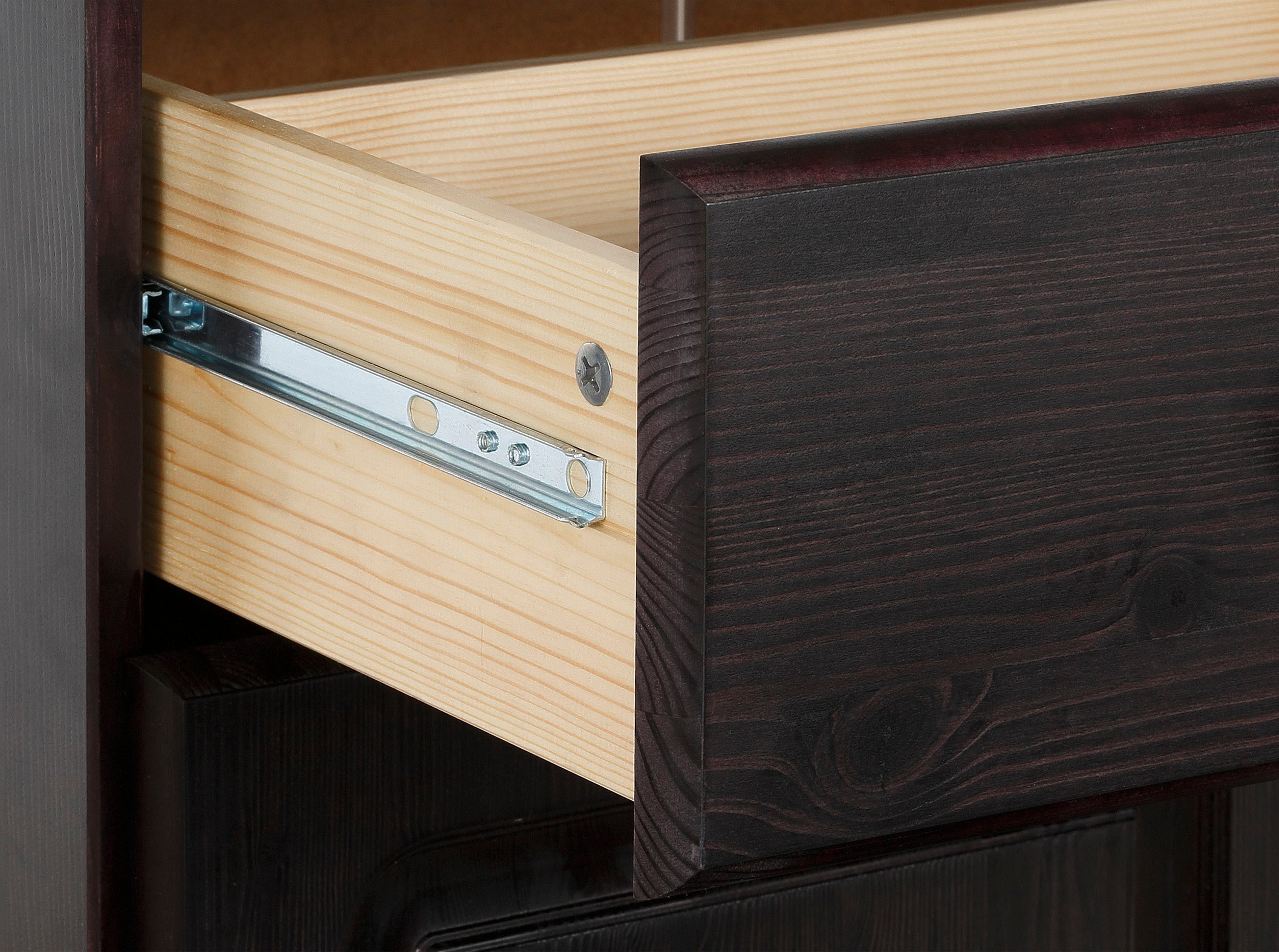 Home affaire Sideboard Mette, mit gefrästen, kugelförmigen Füßen, Breite 120 cm