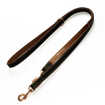 Heim Führleine gefüttert Rosé, schwarz/braun