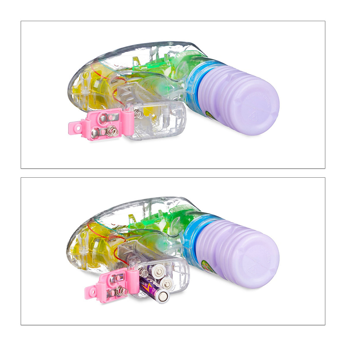 2 x LED Seifenblasenpistole