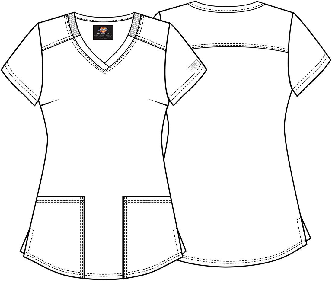 Dickies Funktionsbluse Bunt bedruckter Damen Kasack 