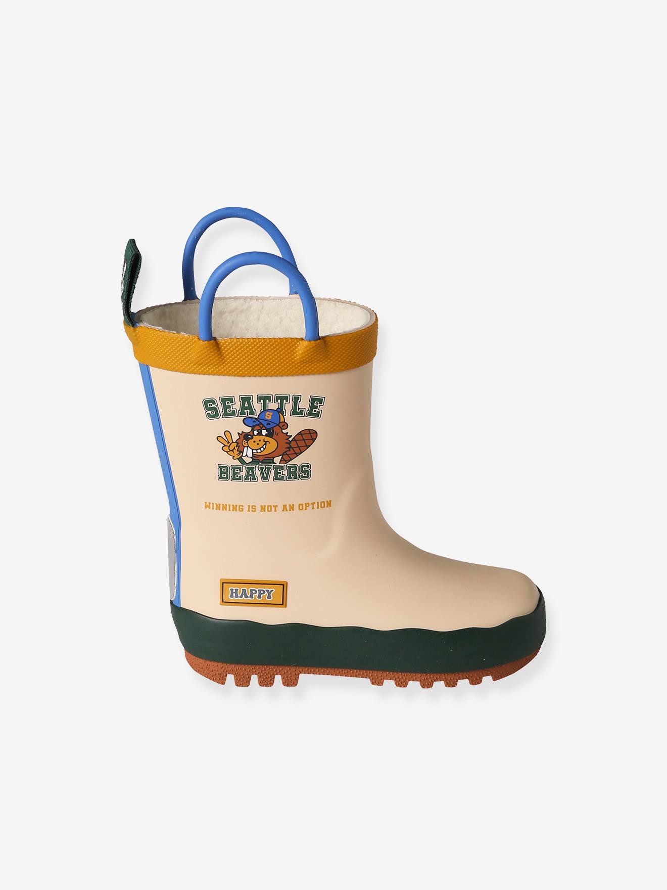 Vertbaudet Warme Baby Gummistiefel - beige