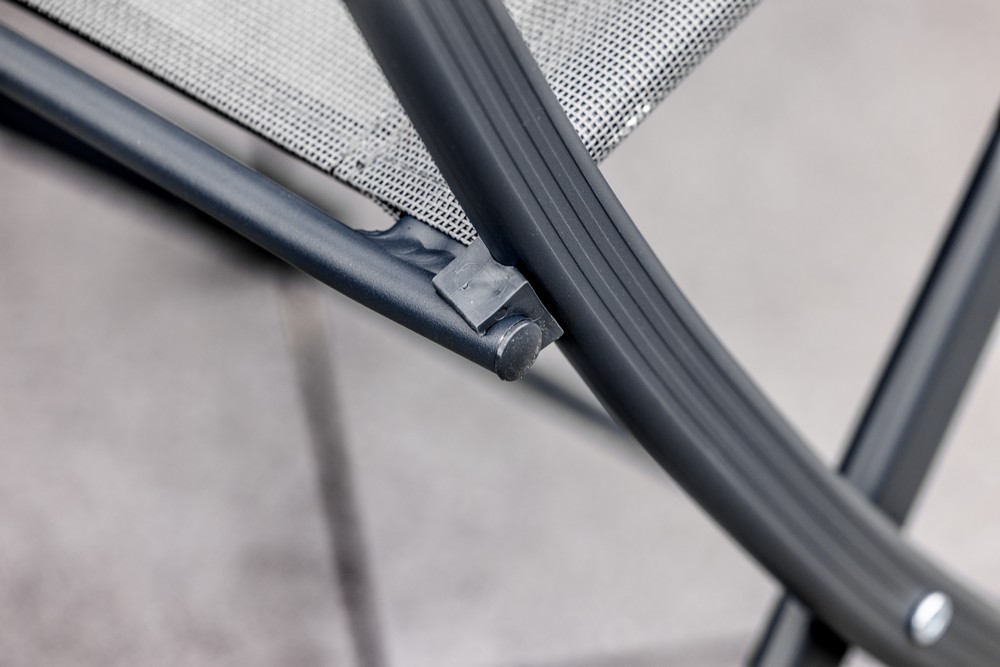 HC Garten & Freizeit Glastischset Bistroset Balkonset aus Aluminium mit 4 Stühlen & 1 Glastisch, 5-teilig