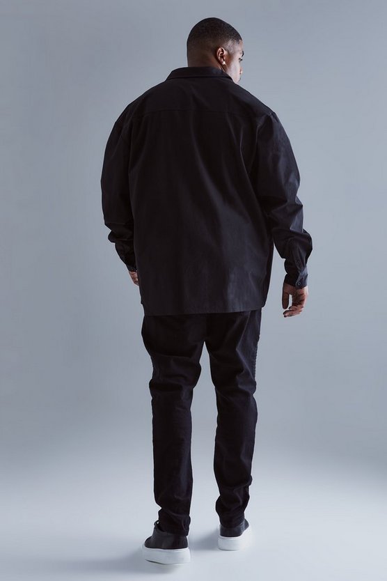 Plus smartes Stretch Utility-Overshirt