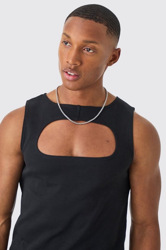 Muscle-Fit Cut-Out Tanktop