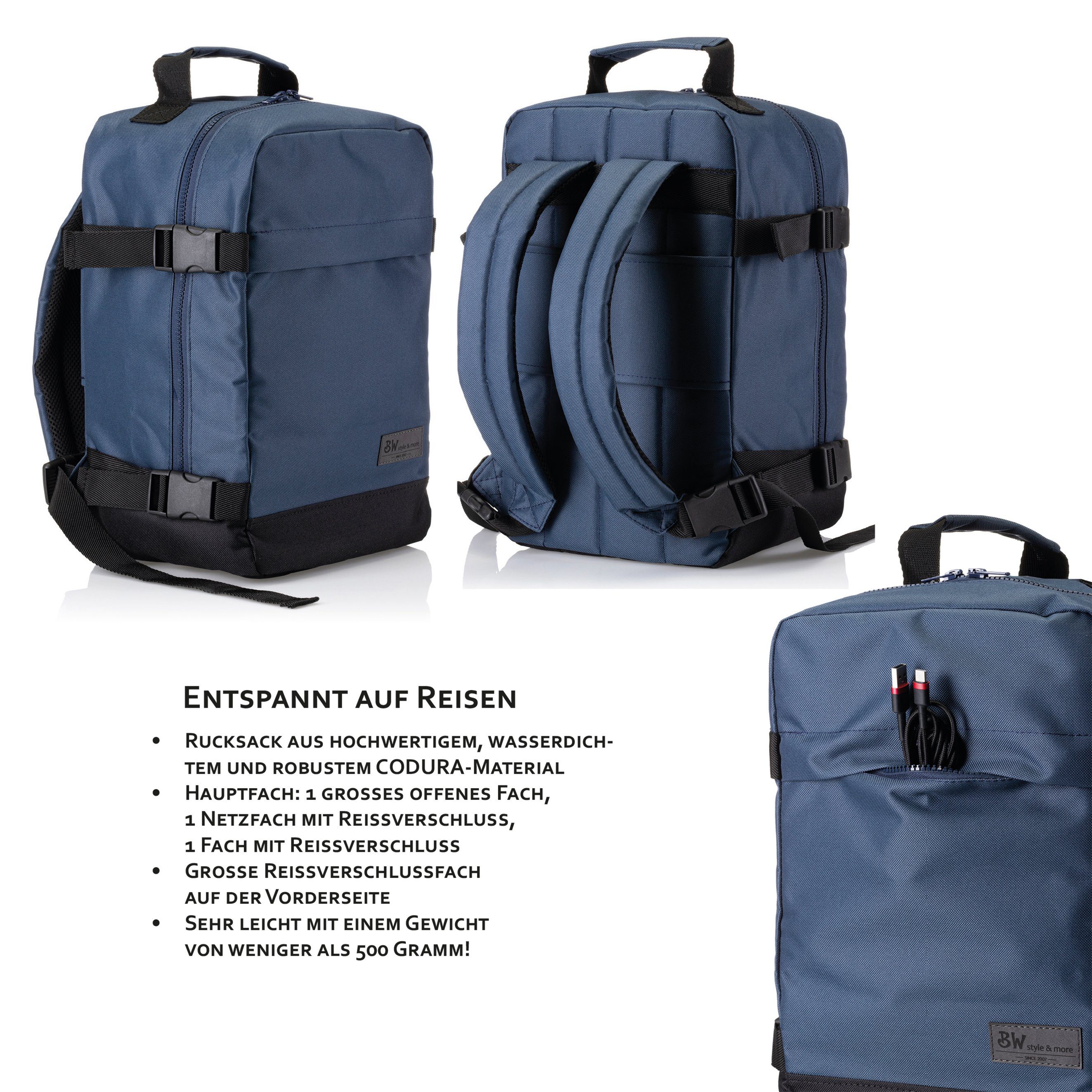 BambiniWelt by Rafael K. Handgepäckkoffer RUCKSACK Handgepäck Boardgepäck 40x20x25 40x30x20 Ryanair Wizzair, 2 Größen verfügbar: 40 x 25 x 20 cm (klein), 40 x 30 x 20 cm (groß)
