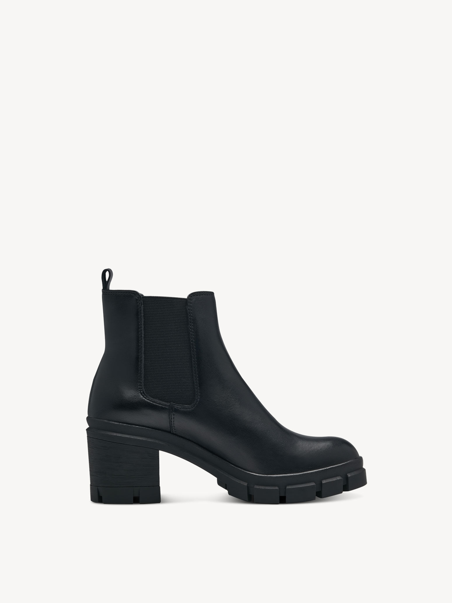 Bottine Chelsea en cuir - noir
