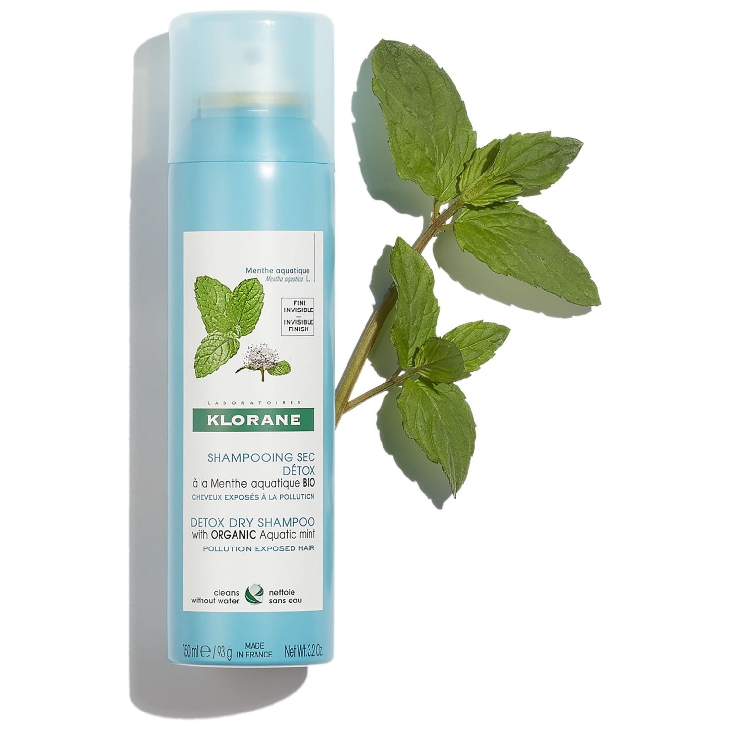 Klorane Organic Detox suchý šampón s vodnou mätou
