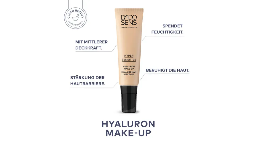 DADO SENS HYPERSENSITIVE Hyaluron Make-up - bei hypersensibler Haut 30 ml beige
