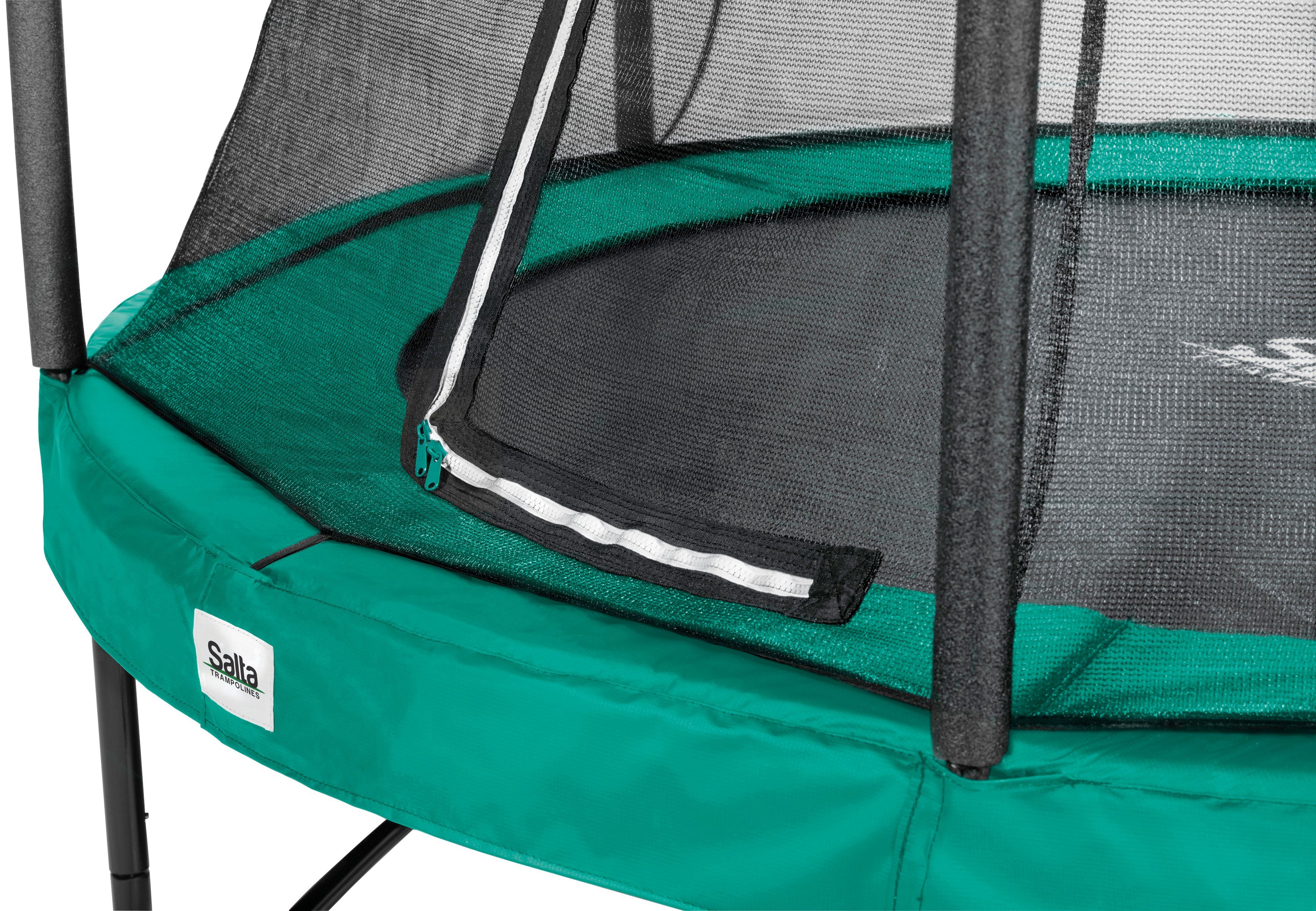 Salta Gartentrampolin Comfort Edition, Ø 396 cm, Schutzrand grün