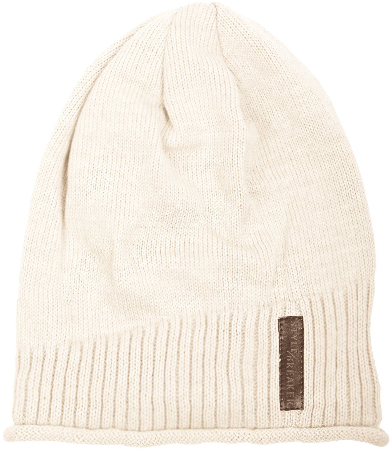 styleBREAKER Strickmütze (1-St) Feinstrick Beanie mit Teddyfleece