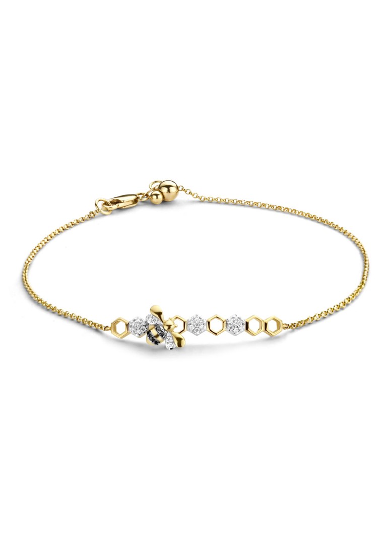 Diamond Point Gold bracelet 0.02 ct diamond Queen Bee