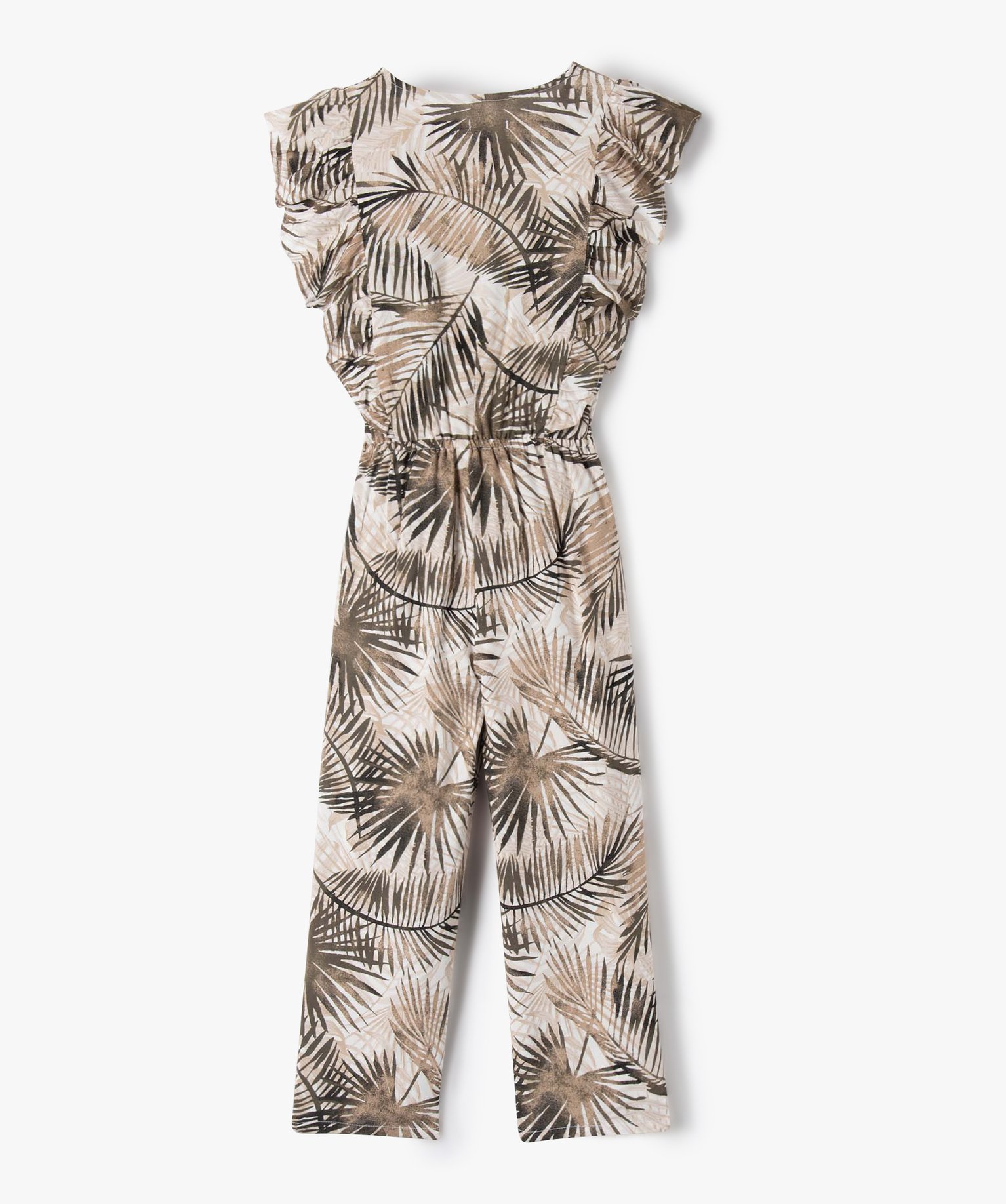 Combinaison pantalon fille imprimée avec volants sur les é... vert | GEMO