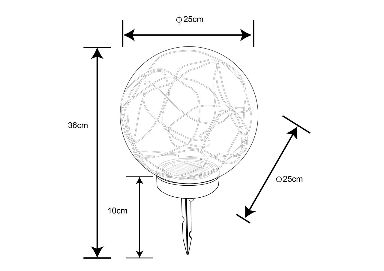 Globo Lighting - SOLARLEUCHTE KUNSTSTOFF, 40XLED - Solarleuchte Kunststoff, 40x LED