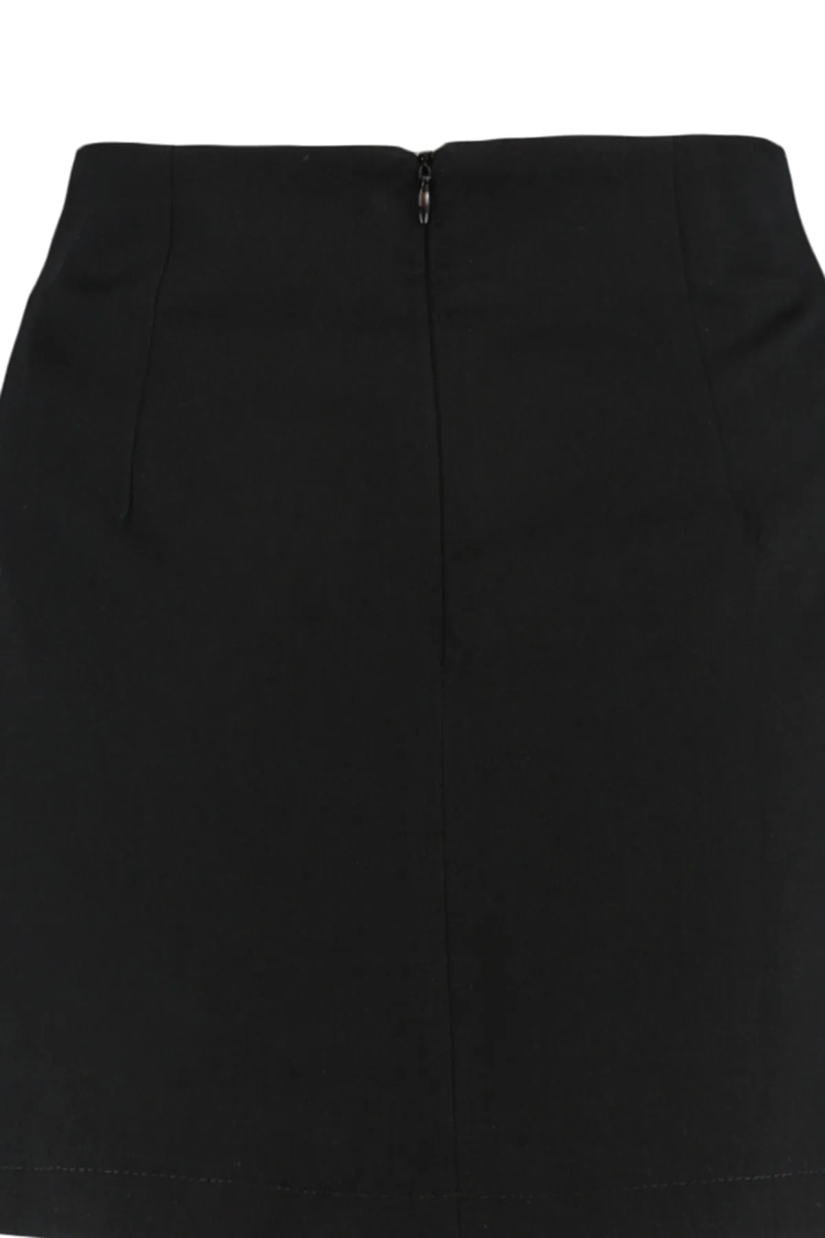Trendyol Collection  Schwarzer Basic-Webrock in A-Linie mit hoher Taille und Minilänge TWOSS22ET0136