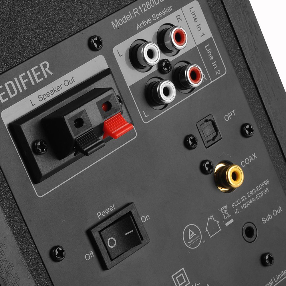 Edifier® R1280DBs Stereo Regal-Lautsprecher (Bluetooth, 42 W, Fernsteuerung, Soundfield Spatializer, paar)