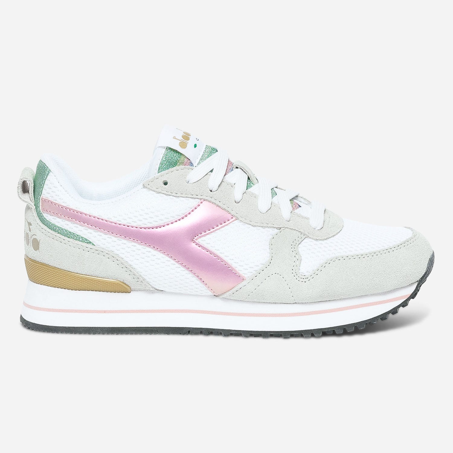 Tennis femme DIADORA beige et rose