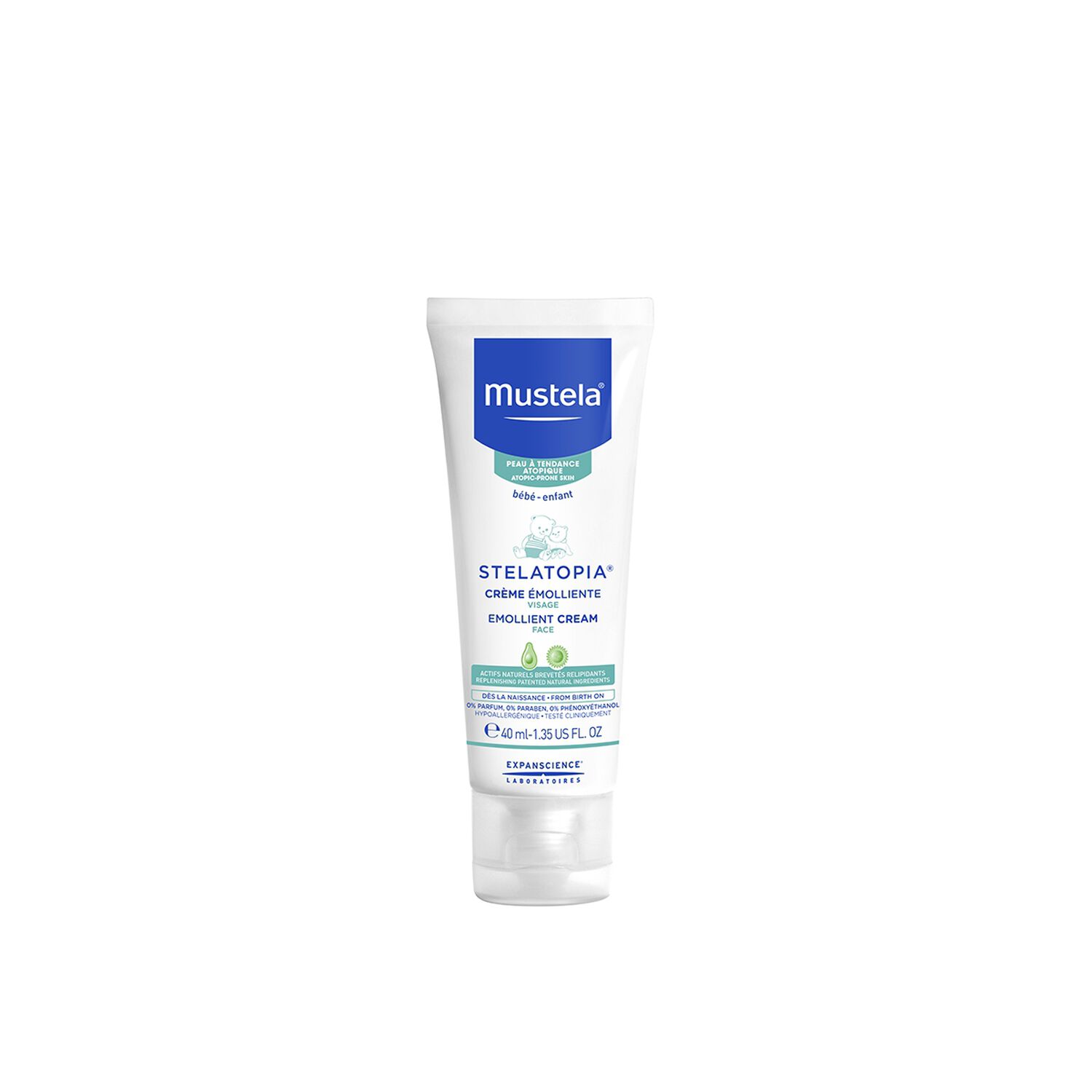 Mustela STELATOPIA Crème Emolliente Visage Peau A Tendance Atopique 40 ml