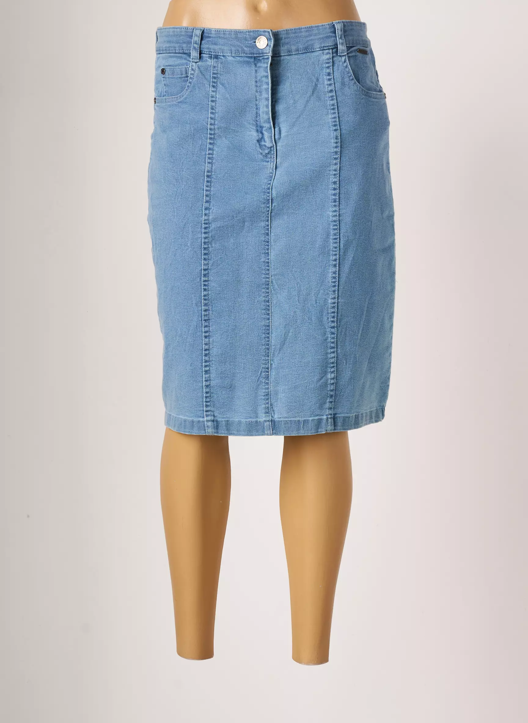 Agathe   Louise Jupes Mi Longues Femme couleur bleu