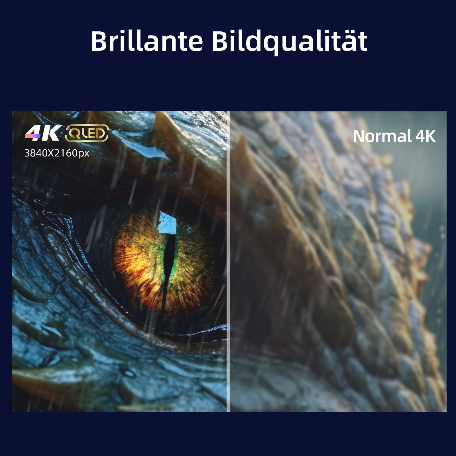 CHiQ U55QM8G QLED-Fernseher (139,00 cm/55 Zoll, 4K Ultra HD, Smart-TV, Google TV, WCG,Metall Rahmlos design, Google Assistant)