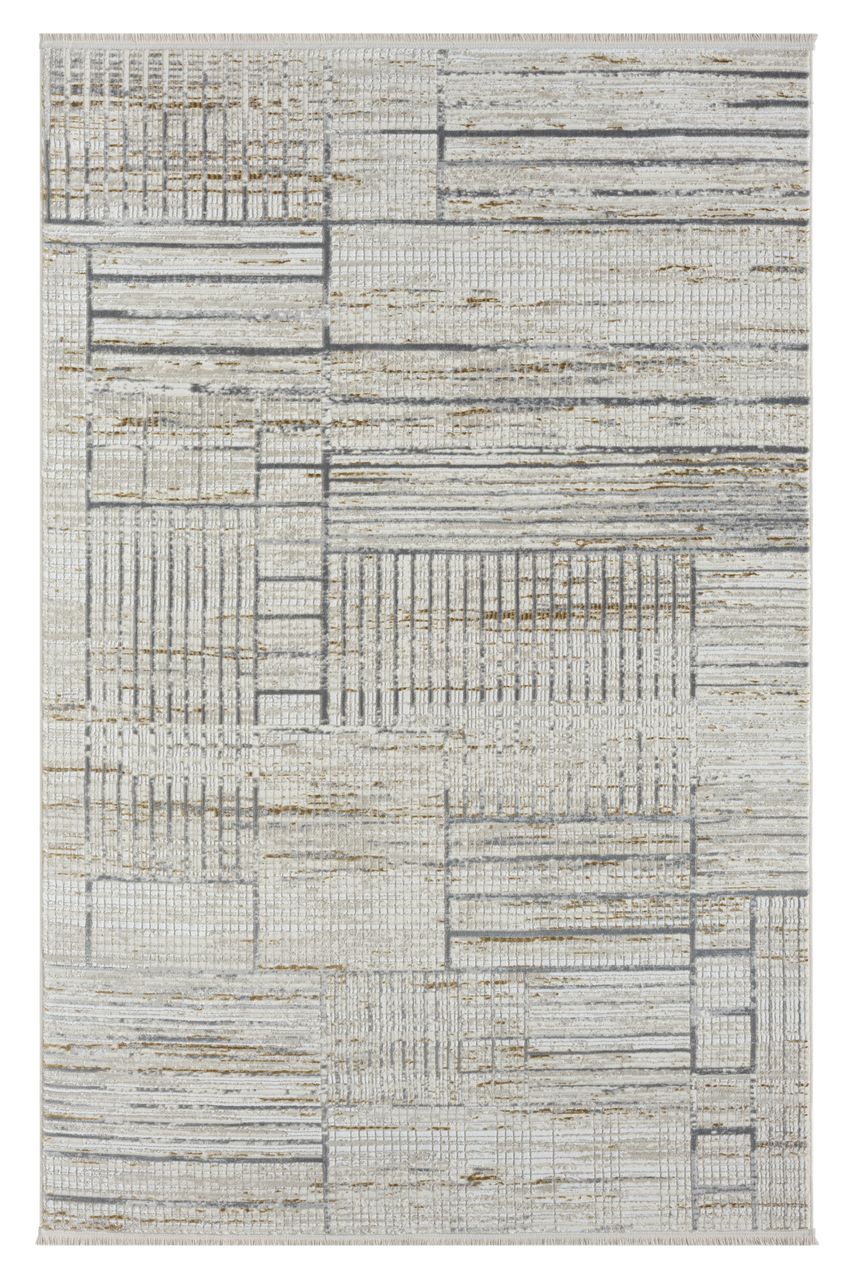MyFlair Teppich Riley, 160cm x 230cm, Farbe Beige, rechteckig, Florhöhe 10mm