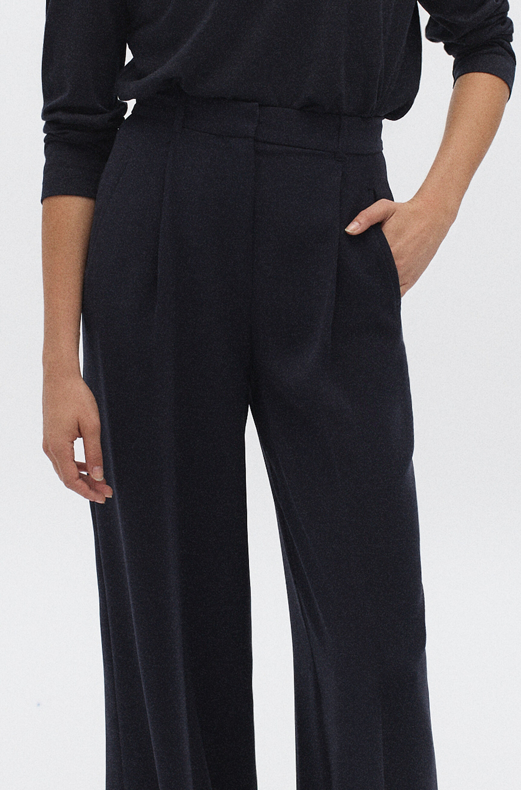 pantalon celestin bleu marine femme