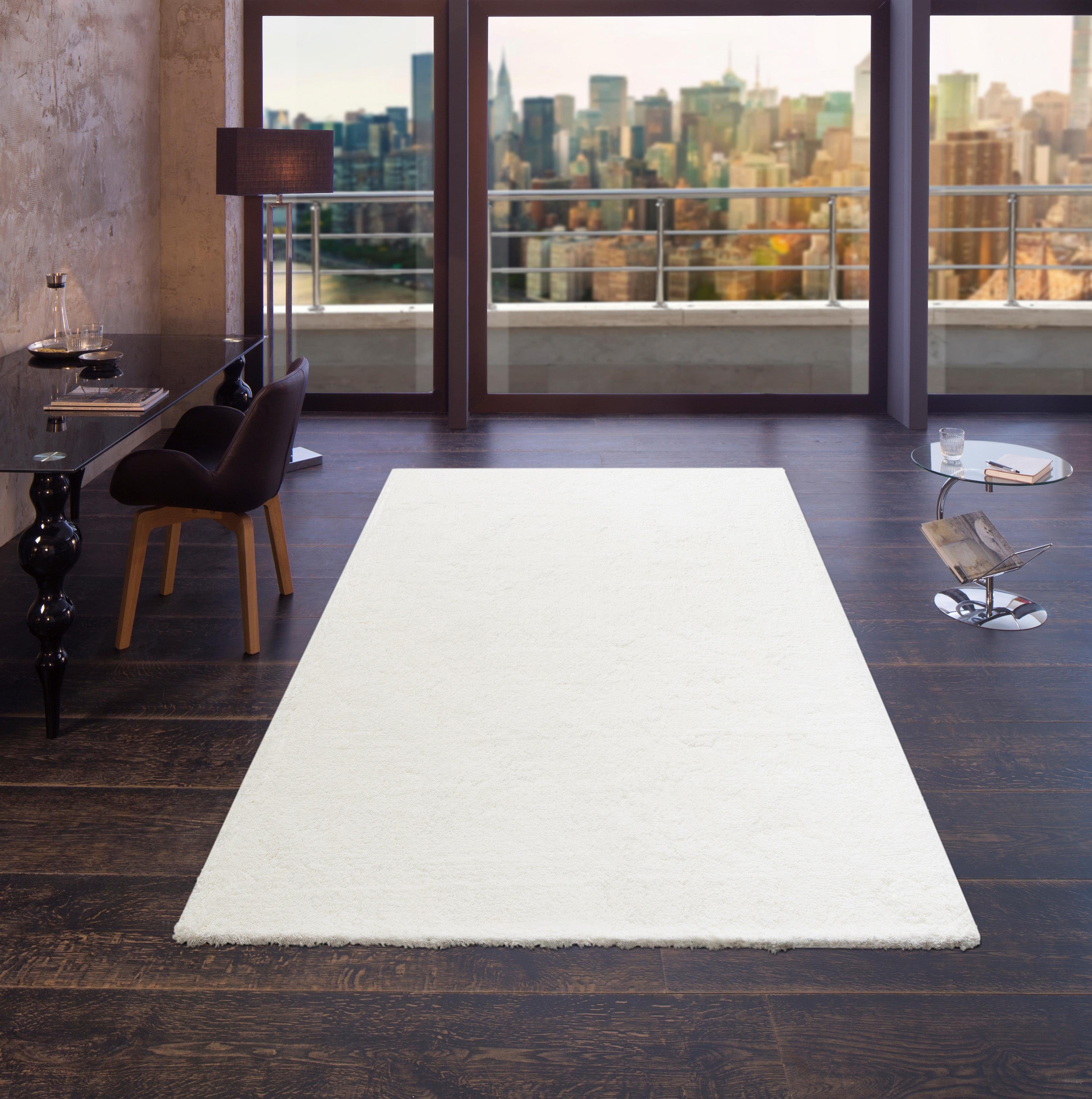 Hochflor-Teppich Microfaser Teppich Magong, my home, rechteckig, Höhe: 25 mm, Wohnzimmer, Schlafzimmer, Kinderzimmer, auch rund und als Läufer