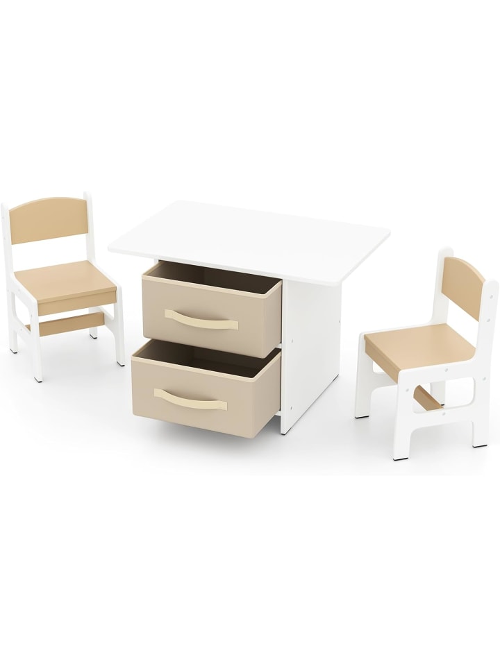 COSTWAY Kindertisch Set ab 3 Jahren in Beige günstig kaufen onesize