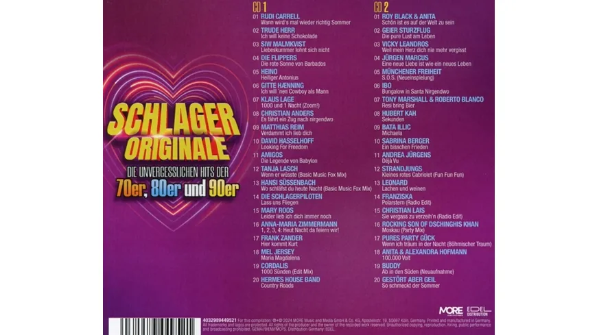 Schlager Originale-Die Unvergesslichen Hits der 70