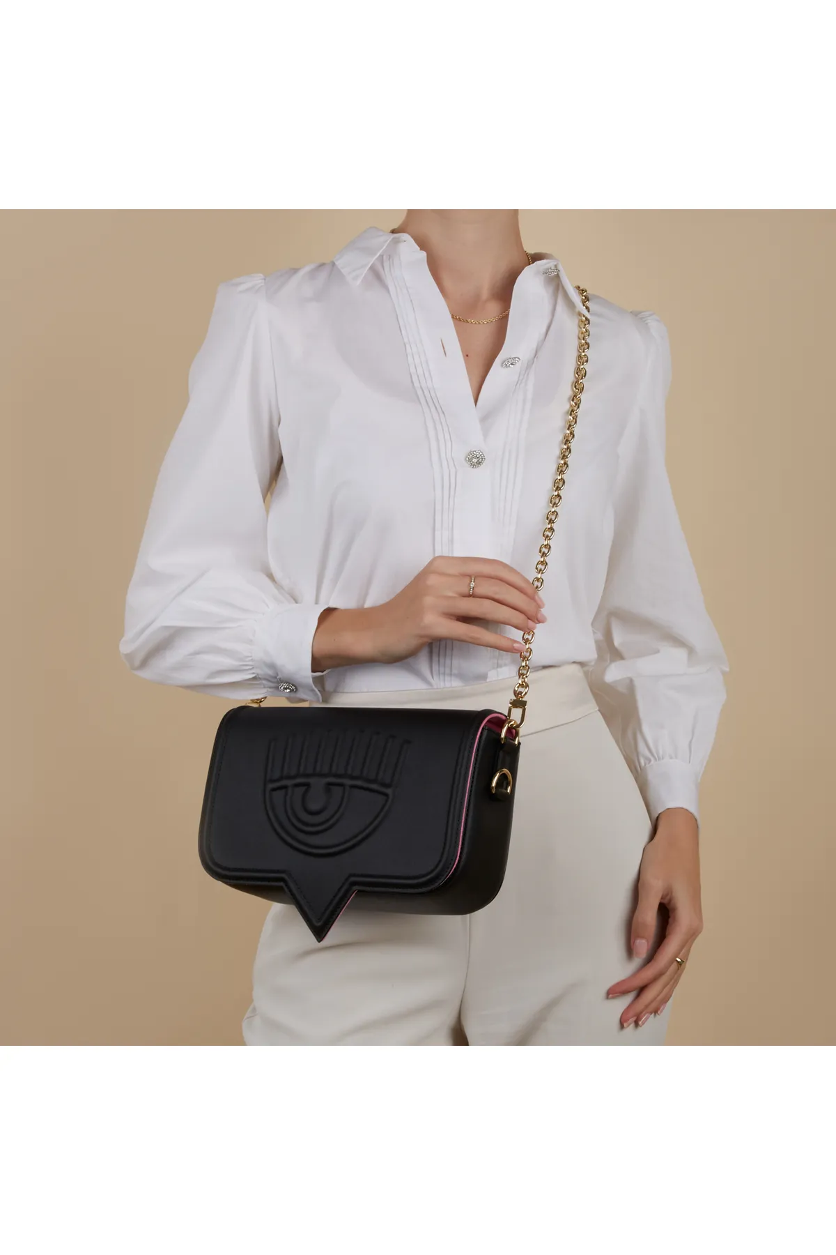 CHIARA FERRAGNI  Eyelike Damen Umhängetasche Schwarz 75sb4ba3-zs517-899