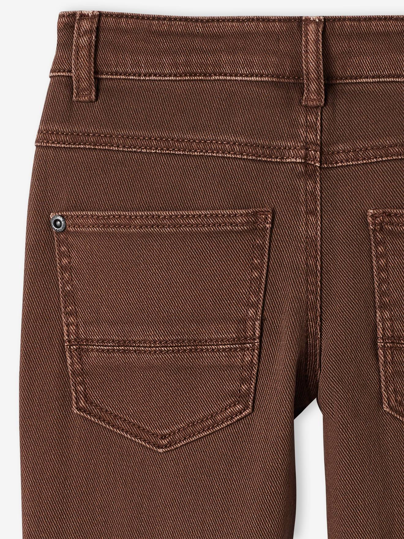 Vertbaudet Jungen Slim-Fit-Hose, Hüftweite SLIM - schokolade