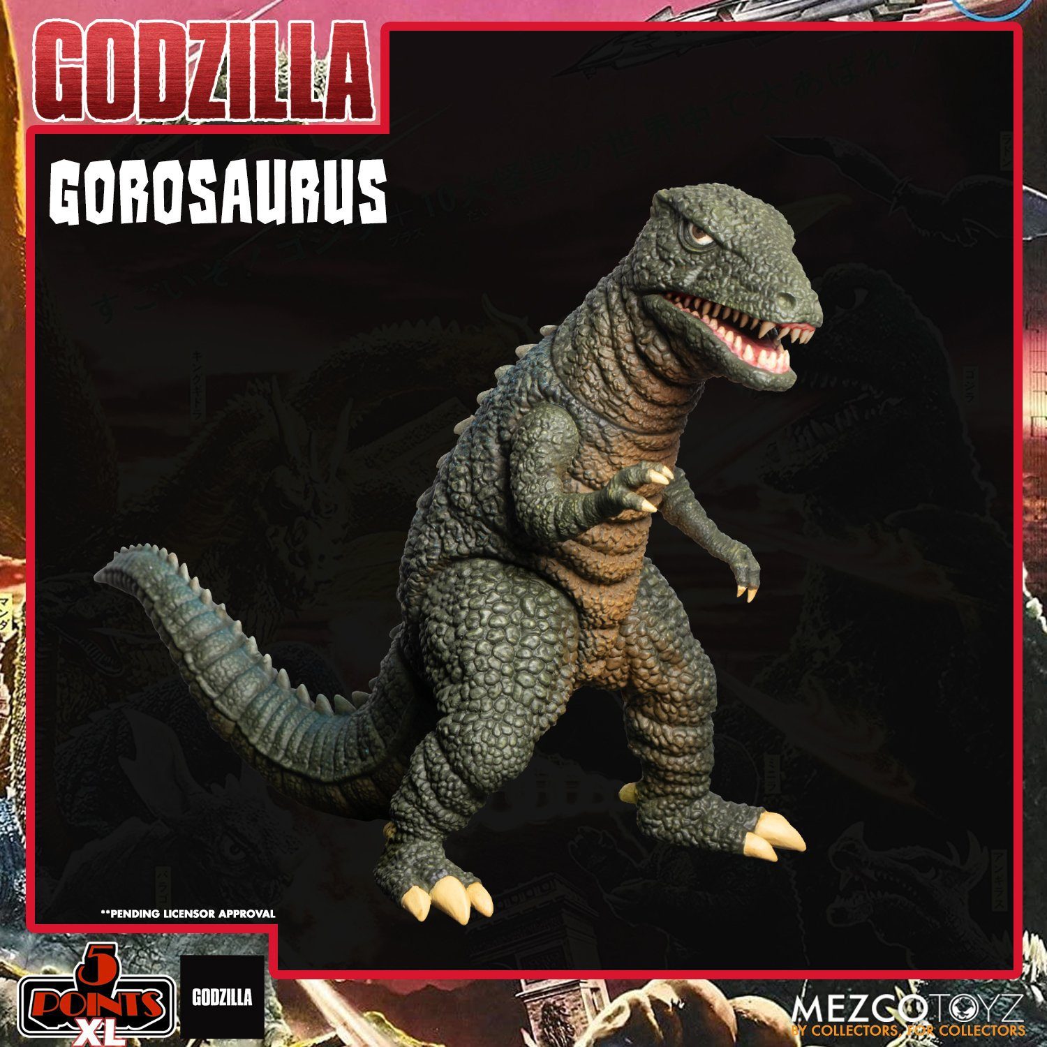 MEZCO Actionfigur Godzilla 5 Points XL Box Set 2 Actionfigur Monsters 1968