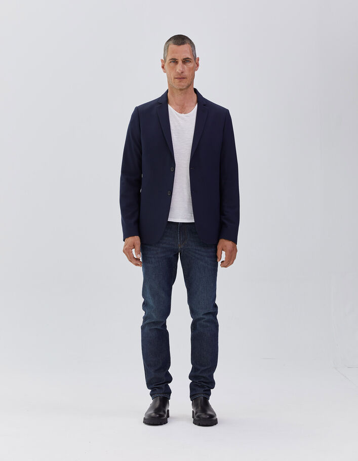 Veste de costume marine seersucker Homme
