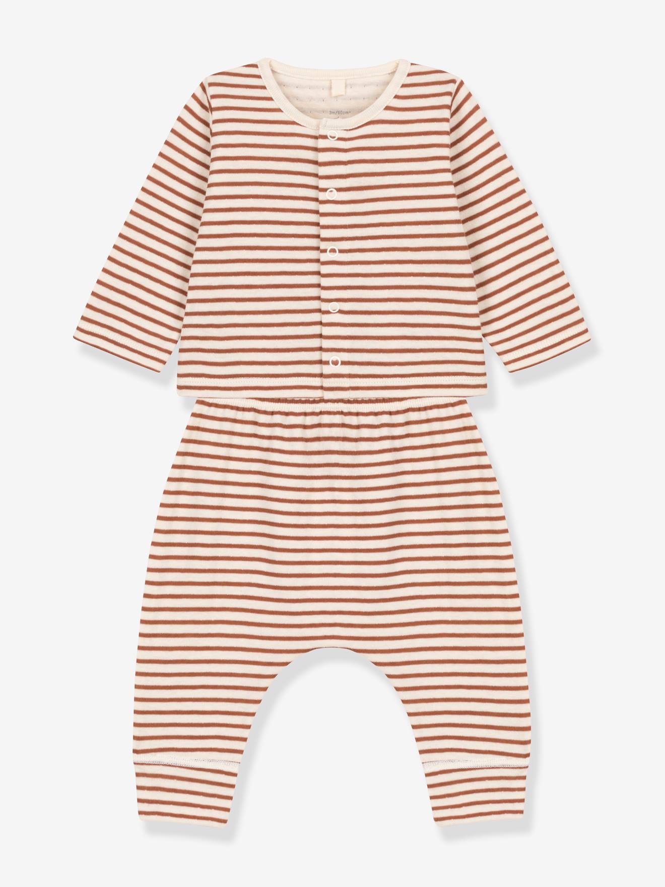 Ensemble 2 pièces à rayures PETIT BATEAU blanc